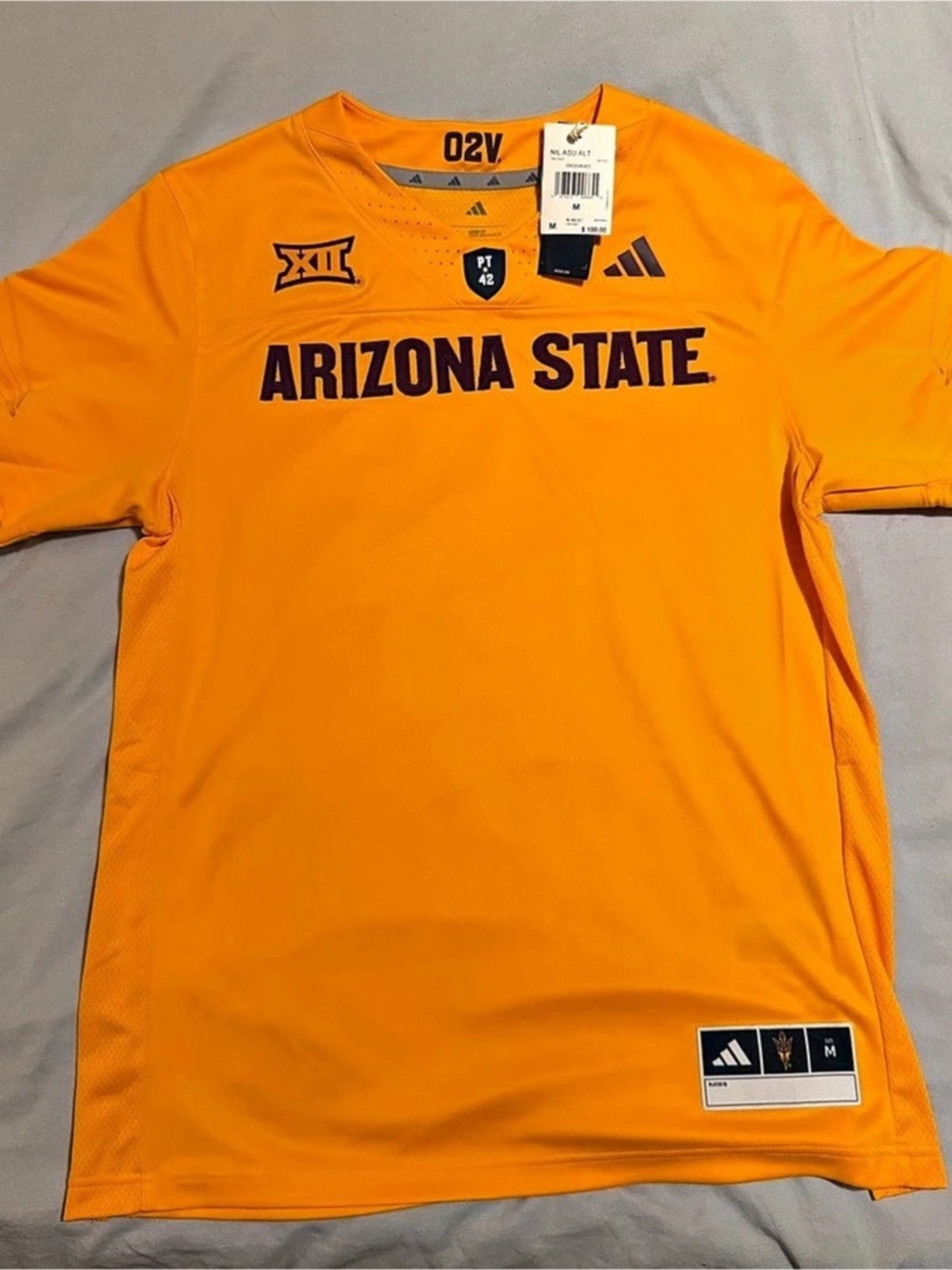 adidas Arizona State NIL ASU ALT jersey Men's Orange & Maroon Medium NWT